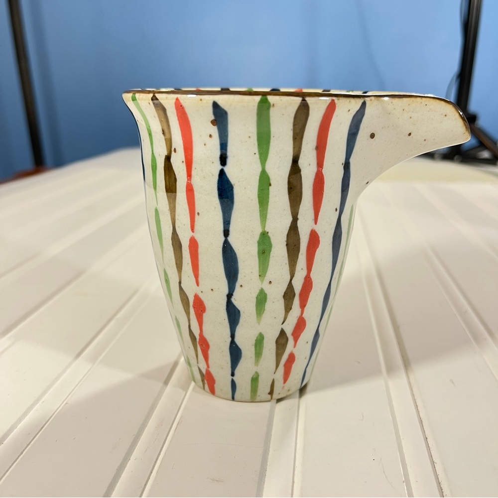 Vintage Anthropologie Striped Creamer